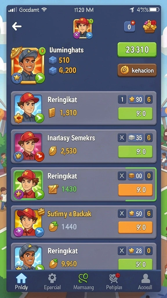 777rt - Screenshot menunjukkan level menantang yang bisa dimainkan.
